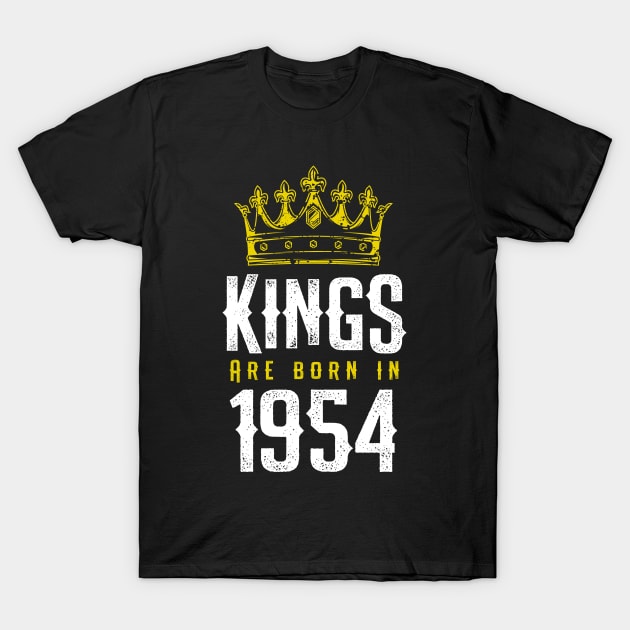 kings are born 1954 birthday quote crown king birthday party gift T-Shirt by thepersianshop